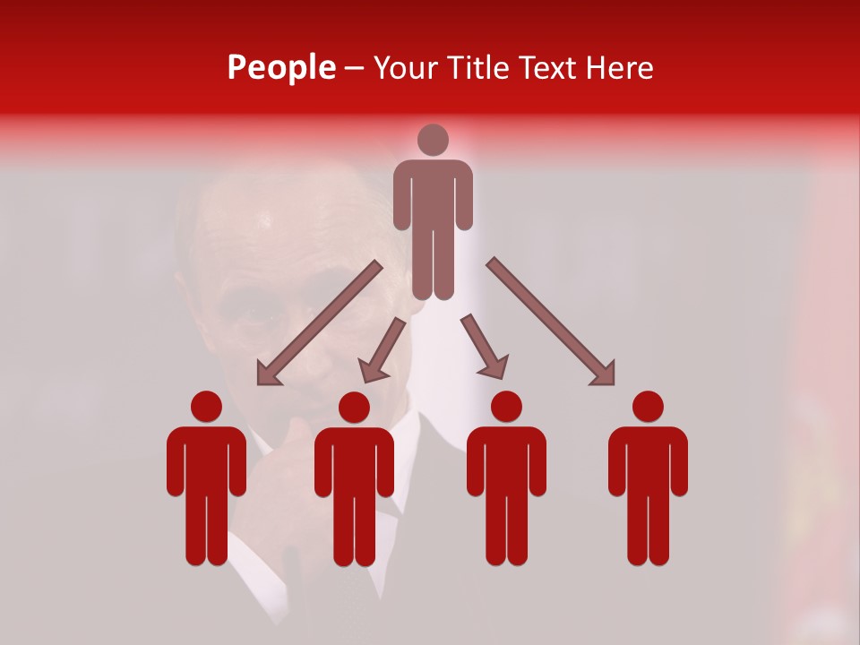 A Man In A Suit And Tie Standing In Front Of Flags PowerPoint Template