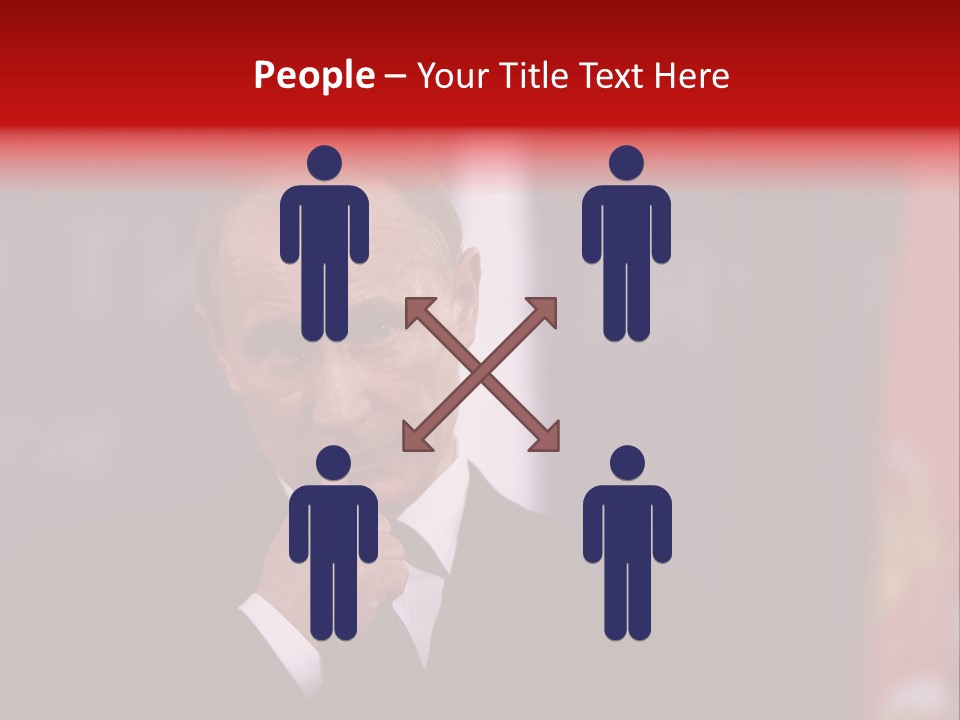 A Man In A Suit And Tie Standing In Front Of Flags PowerPoint Template