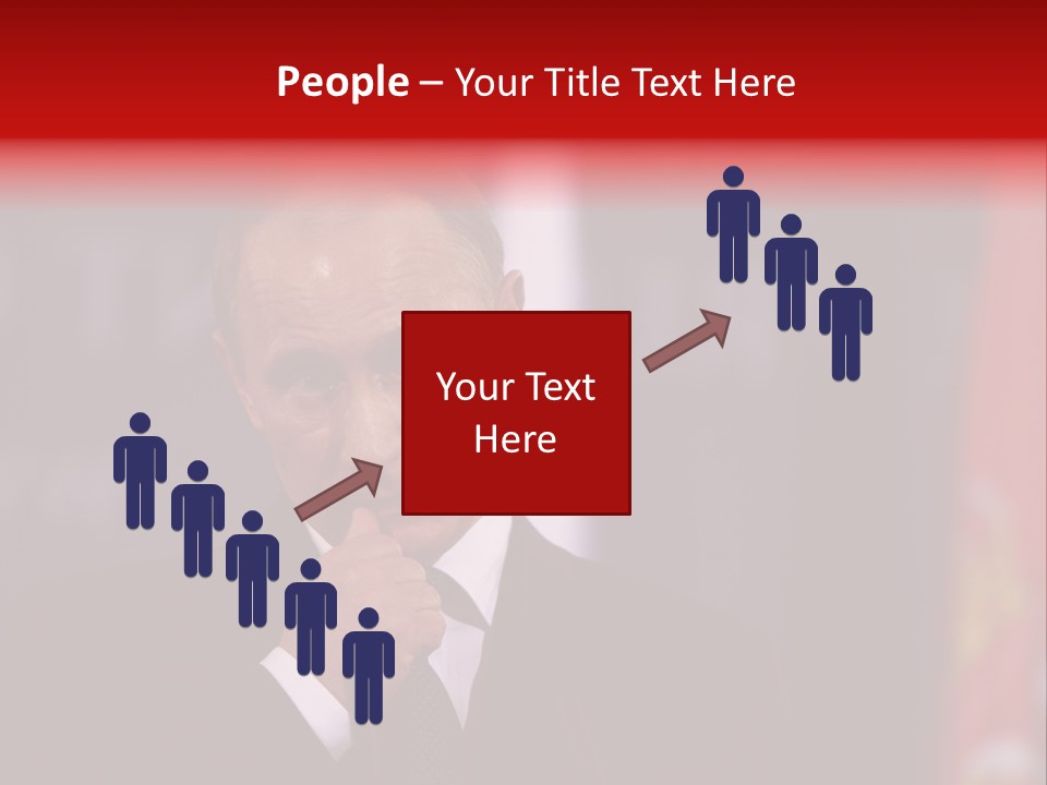 A Man In A Suit And Tie Standing In Front Of Flags PowerPoint Template