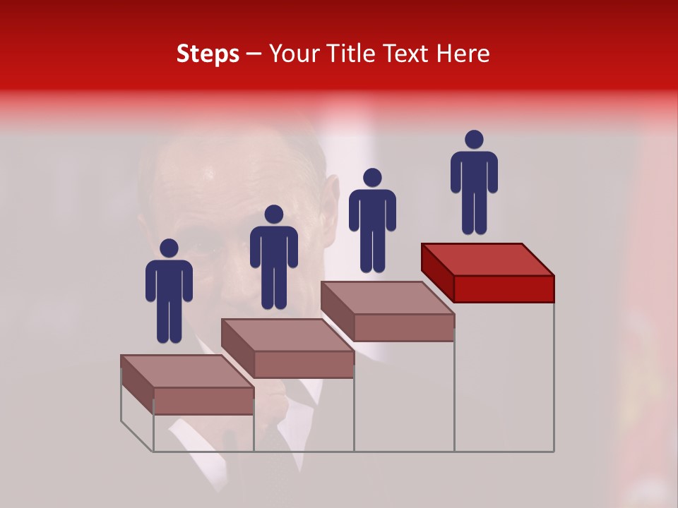 A Man In A Suit And Tie Standing In Front Of Flags PowerPoint Template