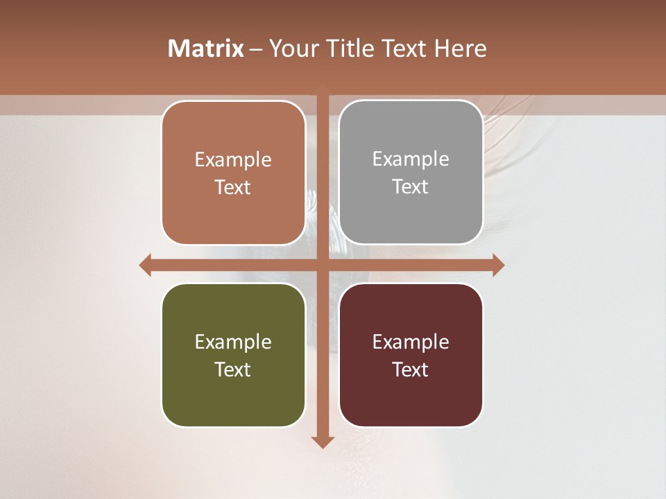 A Close Up Of A Blue Eye With A Brown Background PowerPoint Template