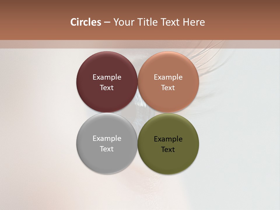 A Close Up Of A Blue Eye With A Brown Background PowerPoint Template