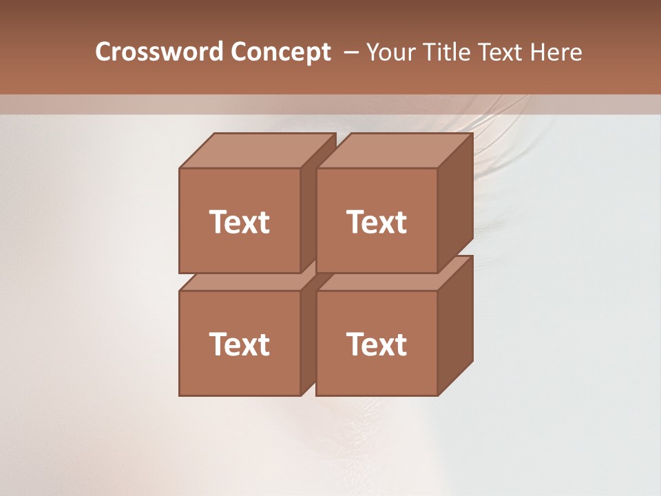 A Close Up Of A Blue Eye With A Brown Background PowerPoint Template