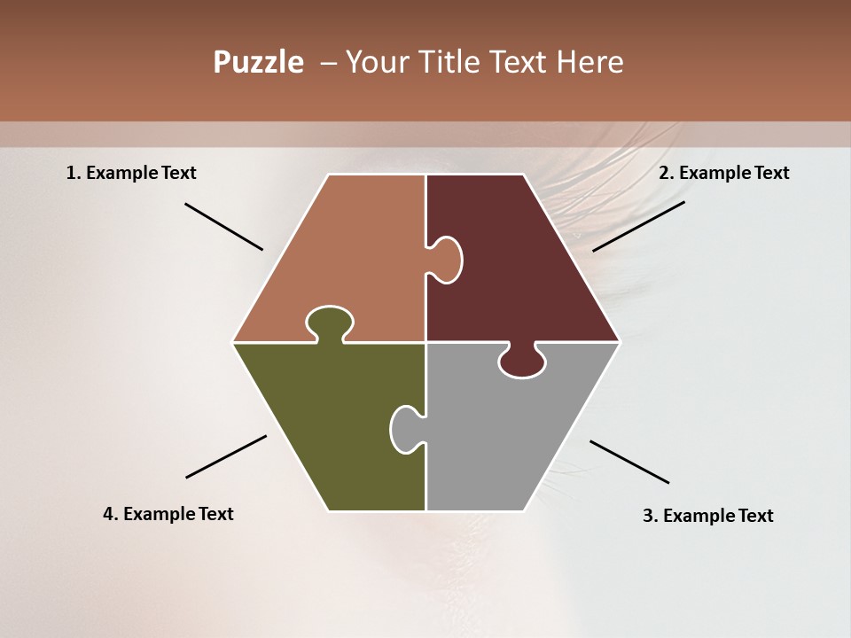 A Close Up Of A Blue Eye With A Brown Background PowerPoint Template