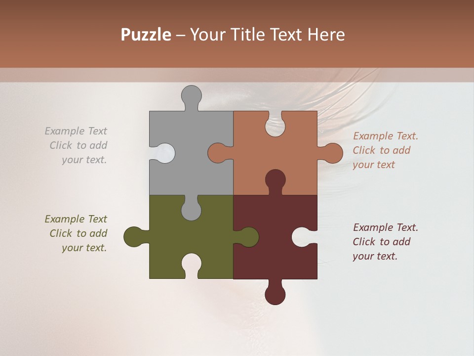 A Close Up Of A Blue Eye With A Brown Background PowerPoint Template