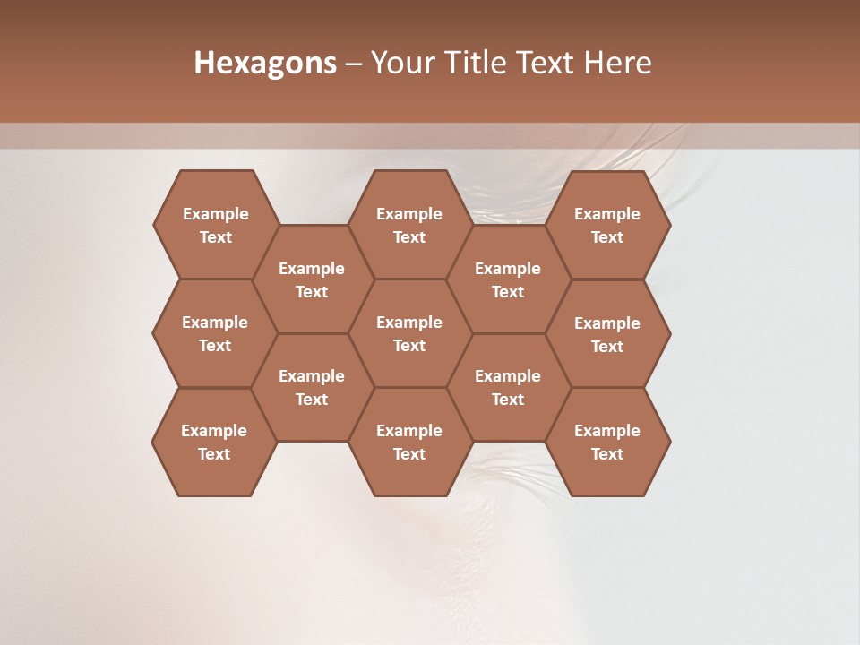 A Close Up Of A Blue Eye With A Brown Background PowerPoint Template