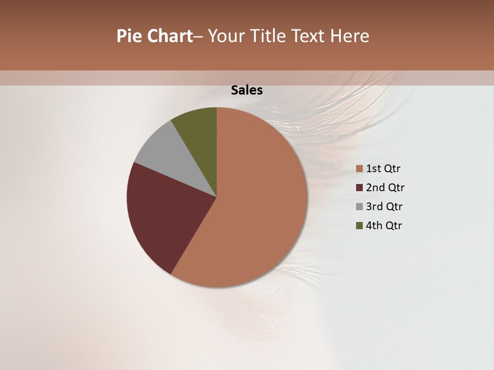 A Close Up Of A Blue Eye With A Brown Background PowerPoint Template
