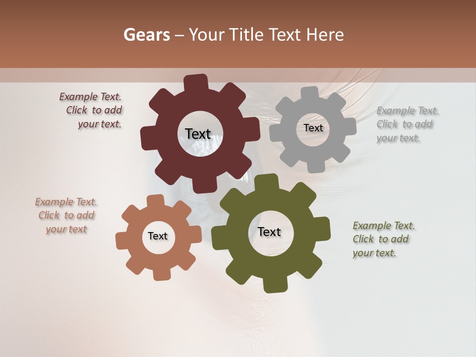 A Close Up Of A Blue Eye With A Brown Background PowerPoint Template