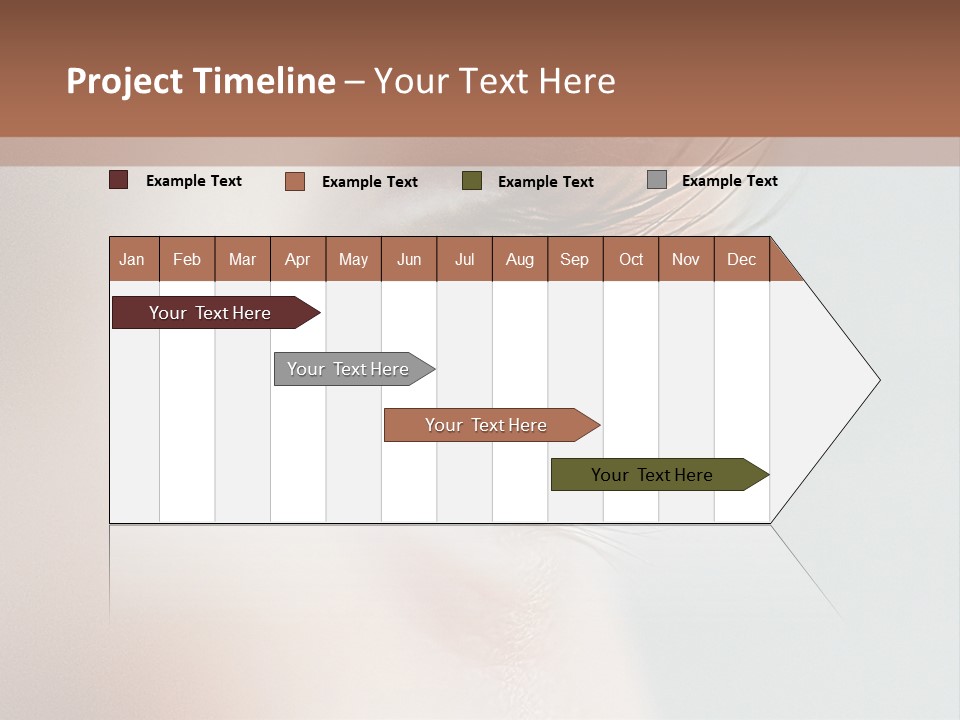 A Close Up Of A Blue Eye With A Brown Background PowerPoint Template