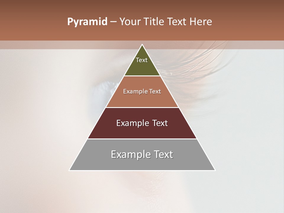 A Close Up Of A Blue Eye With A Brown Background PowerPoint Template