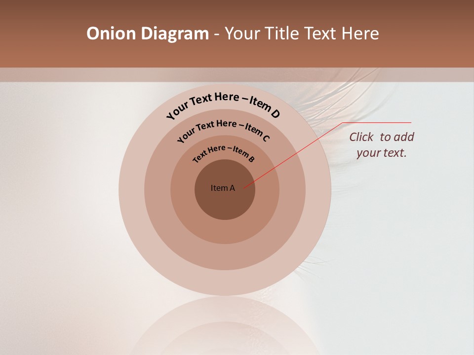 A Close Up Of A Blue Eye With A Brown Background PowerPoint Template