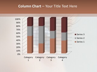 A Close Up Of A Blue Eye With A Brown Background PowerPoint Template
