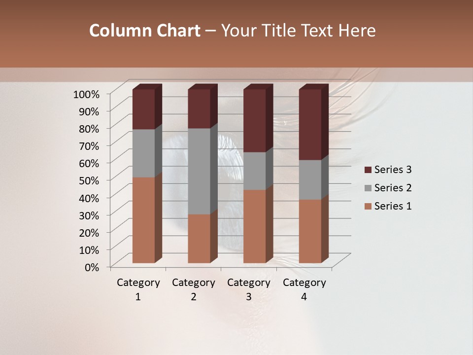 A Close Up Of A Blue Eye With A Brown Background PowerPoint Template