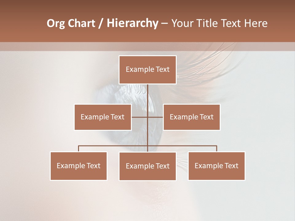 A Close Up Of A Blue Eye With A Brown Background PowerPoint Template