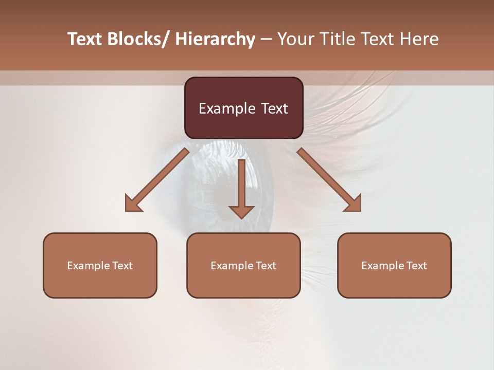 A Close Up Of A Blue Eye With A Brown Background PowerPoint Template