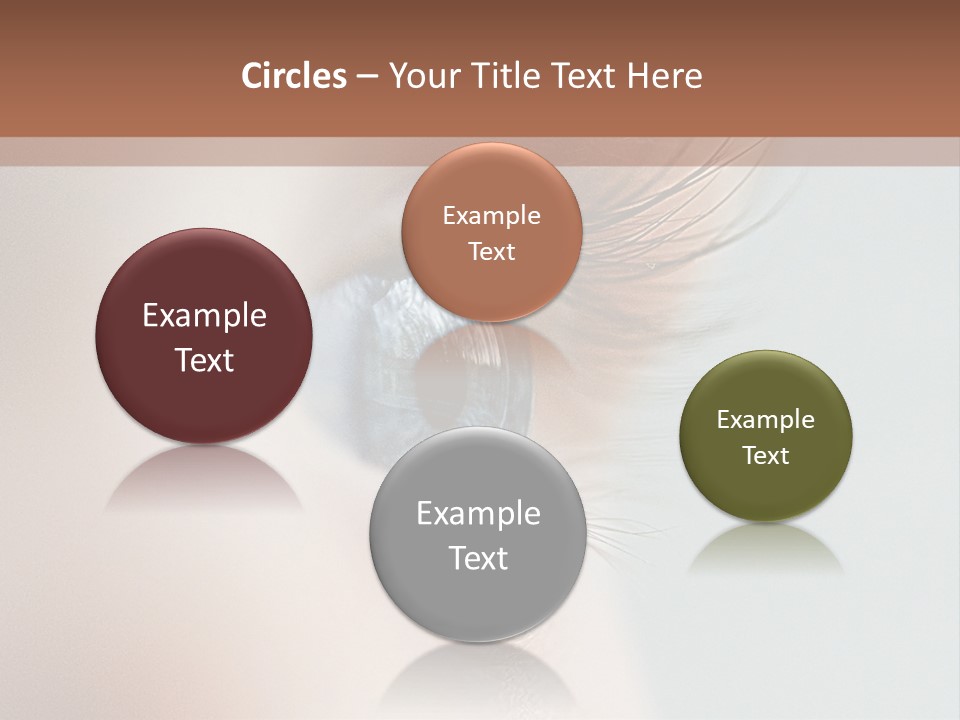A Close Up Of A Blue Eye With A Brown Background PowerPoint Template
