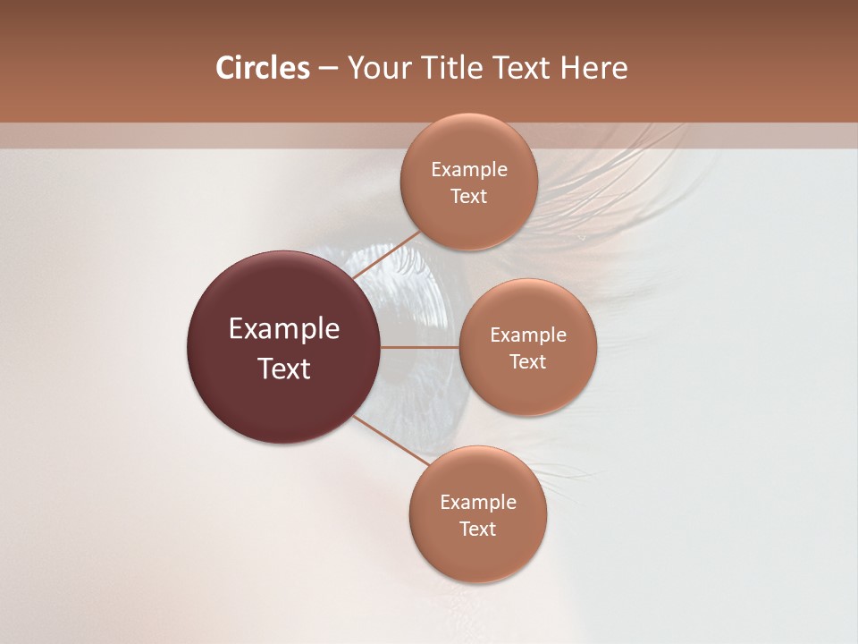 A Close Up Of A Blue Eye With A Brown Background PowerPoint Template