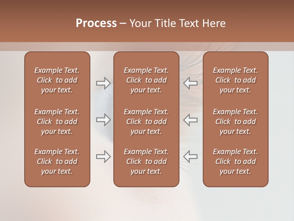 A Close Up Of A Blue Eye With A Brown Background PowerPoint Template