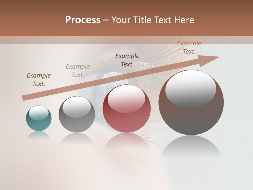 A Close Up Of A Blue Eye With A Brown Background PowerPoint Template