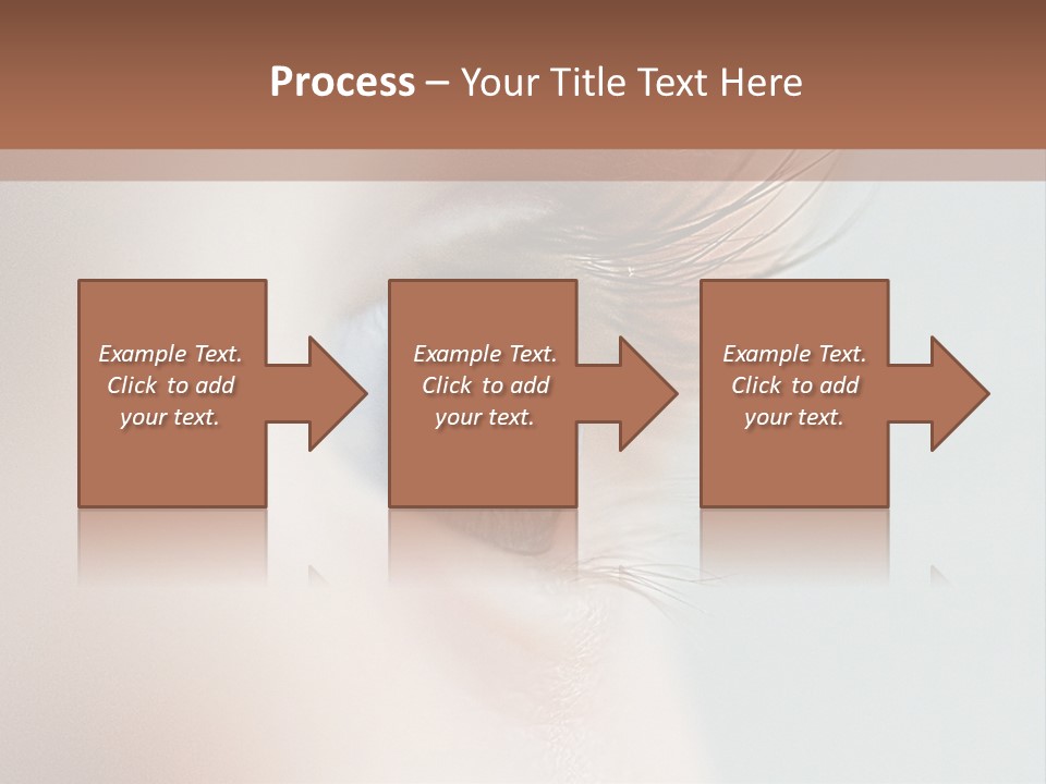 A Close Up Of A Blue Eye With A Brown Background PowerPoint Template