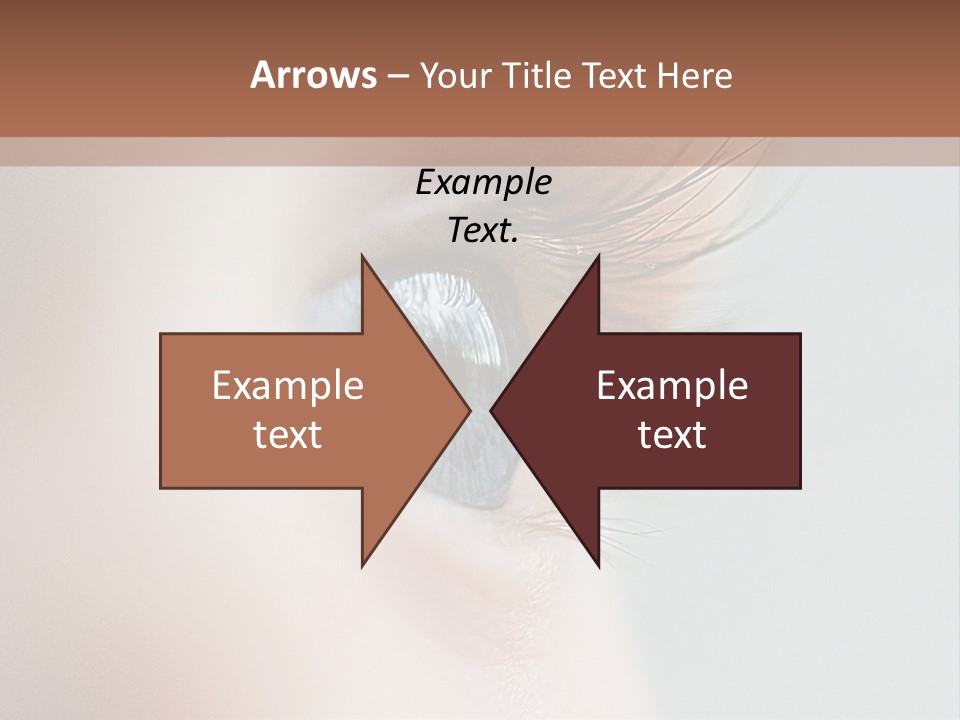 A Close Up Of A Blue Eye With A Brown Background PowerPoint Template