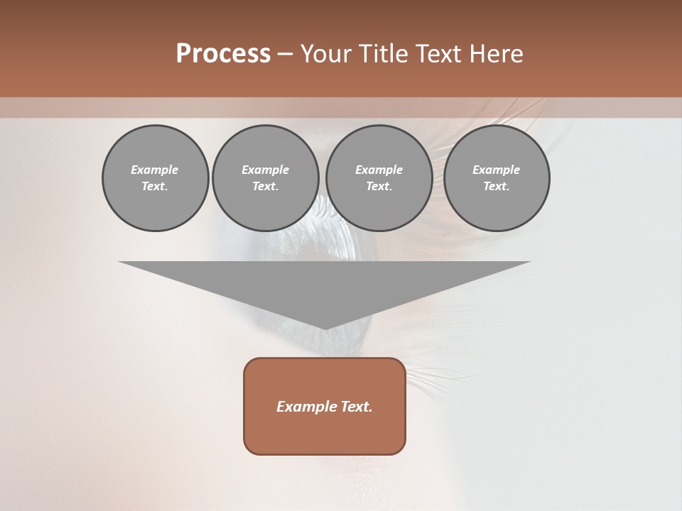 A Close Up Of A Blue Eye With A Brown Background PowerPoint Template