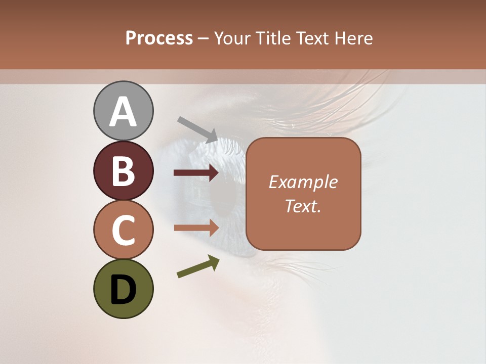 A Close Up Of A Blue Eye With A Brown Background PowerPoint Template