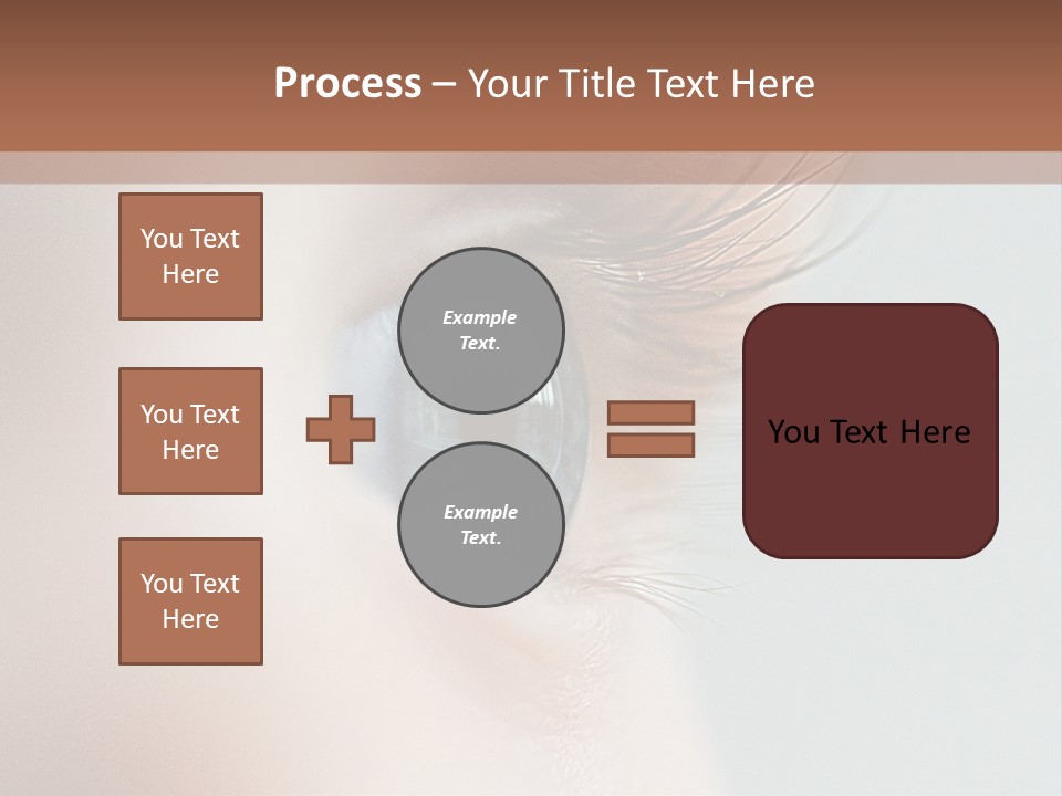 A Close Up Of A Blue Eye With A Brown Background PowerPoint Template