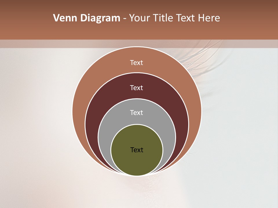 A Close Up Of A Blue Eye With A Brown Background PowerPoint Template