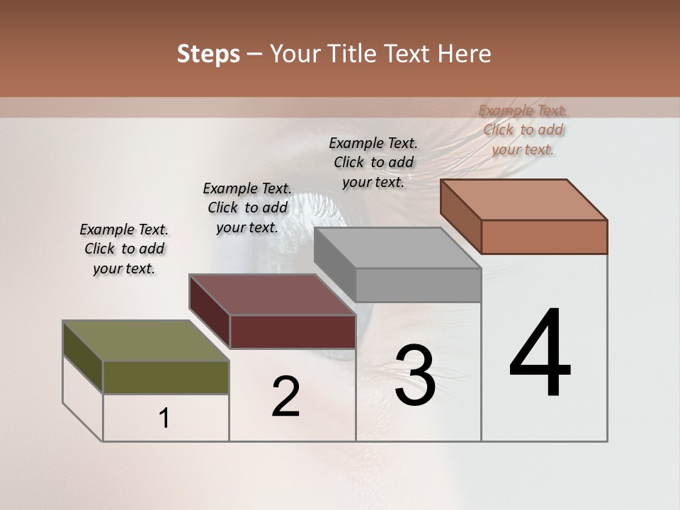 A Close Up Of A Blue Eye With A Brown Background PowerPoint Template