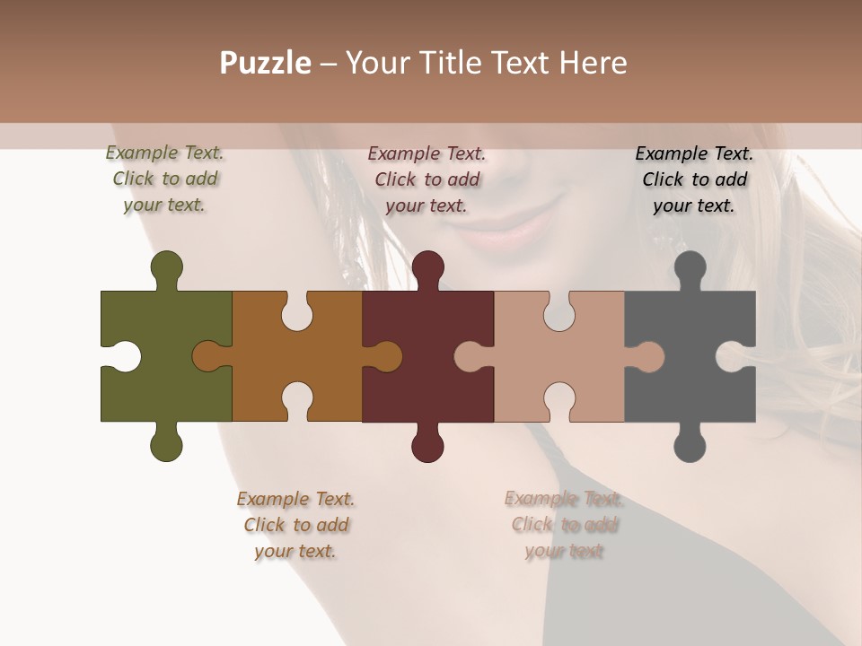 A Woman In A Black Dress Posing For A Picture PowerPoint Template