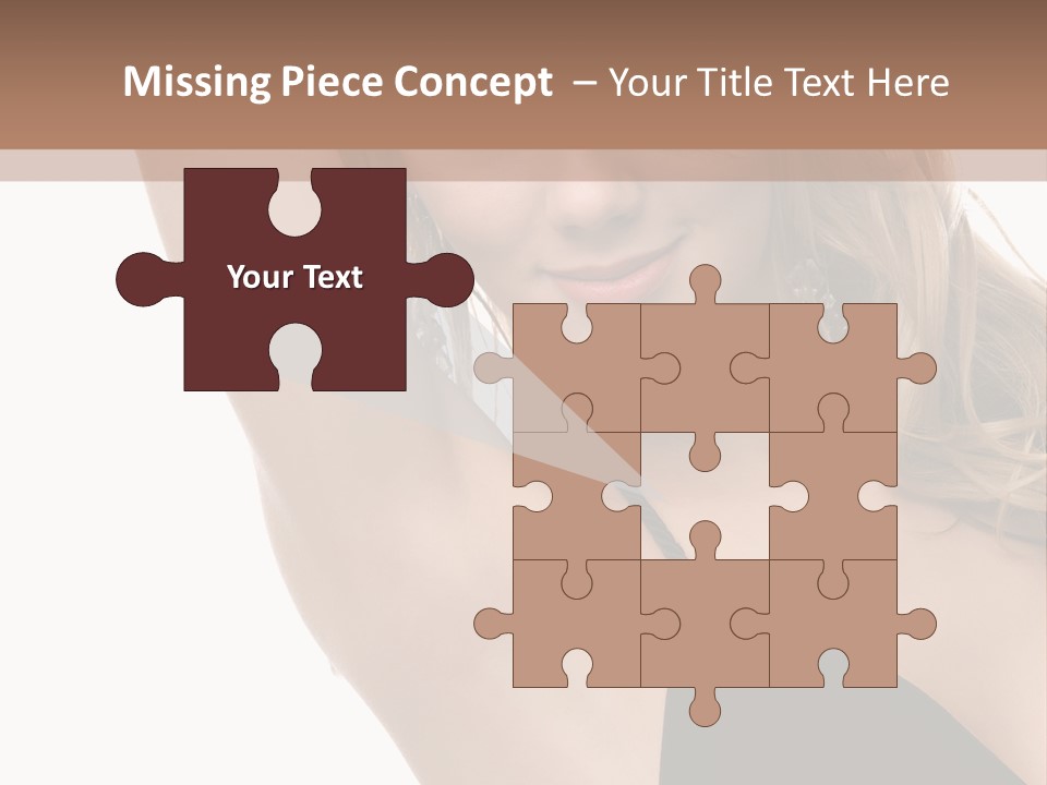 A Woman In A Black Dress Posing For A Picture PowerPoint Template