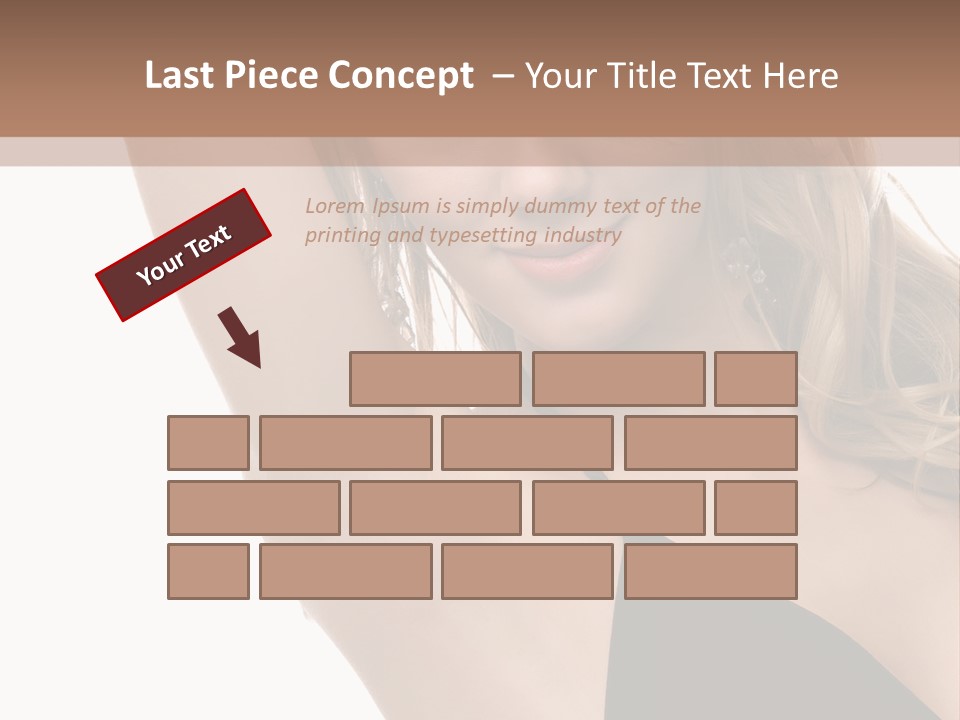 A Woman In A Black Dress Posing For A Picture PowerPoint Template