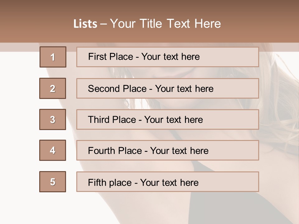 A Woman In A Black Dress Posing For A Picture PowerPoint Template