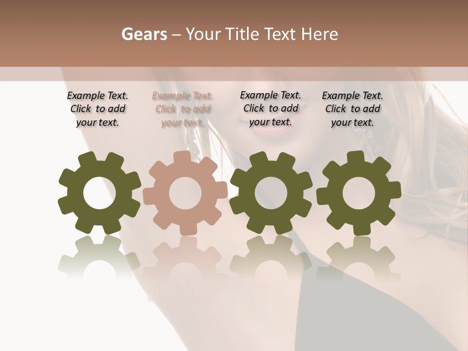 A Woman In A Black Dress Posing For A Picture PowerPoint Template