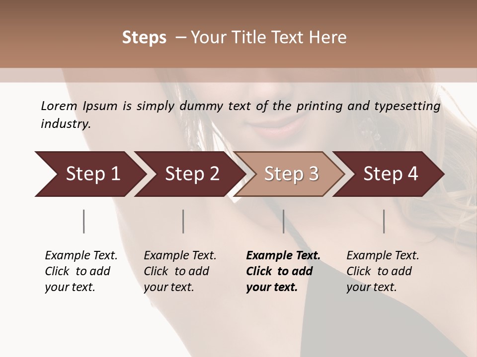 A Woman In A Black Dress Posing For A Picture PowerPoint Template