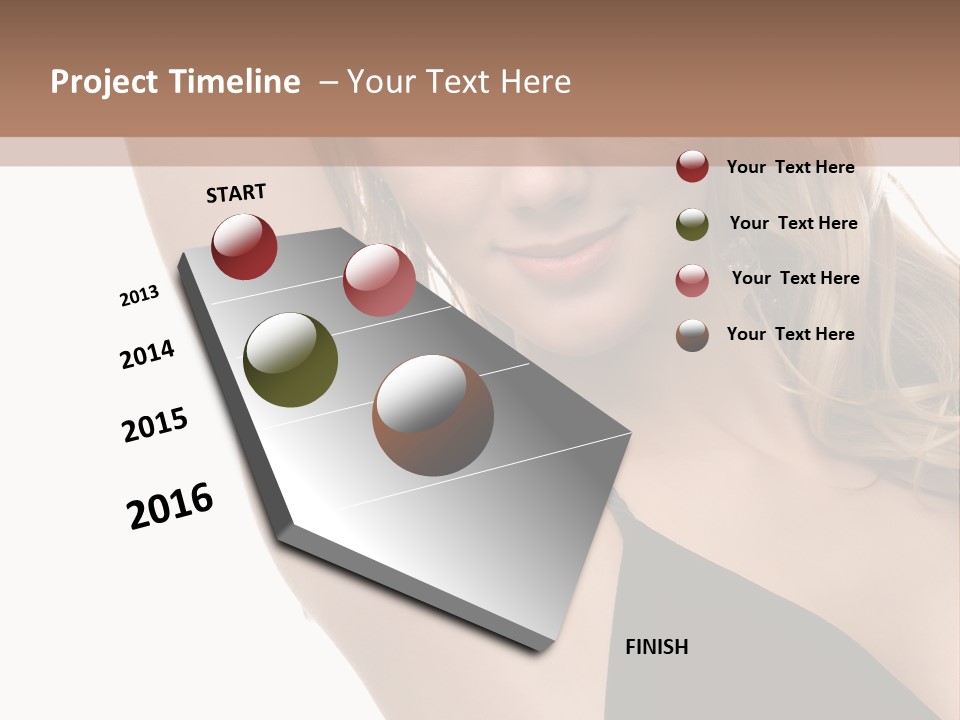 A Woman In A Black Dress Posing For A Picture PowerPoint Template