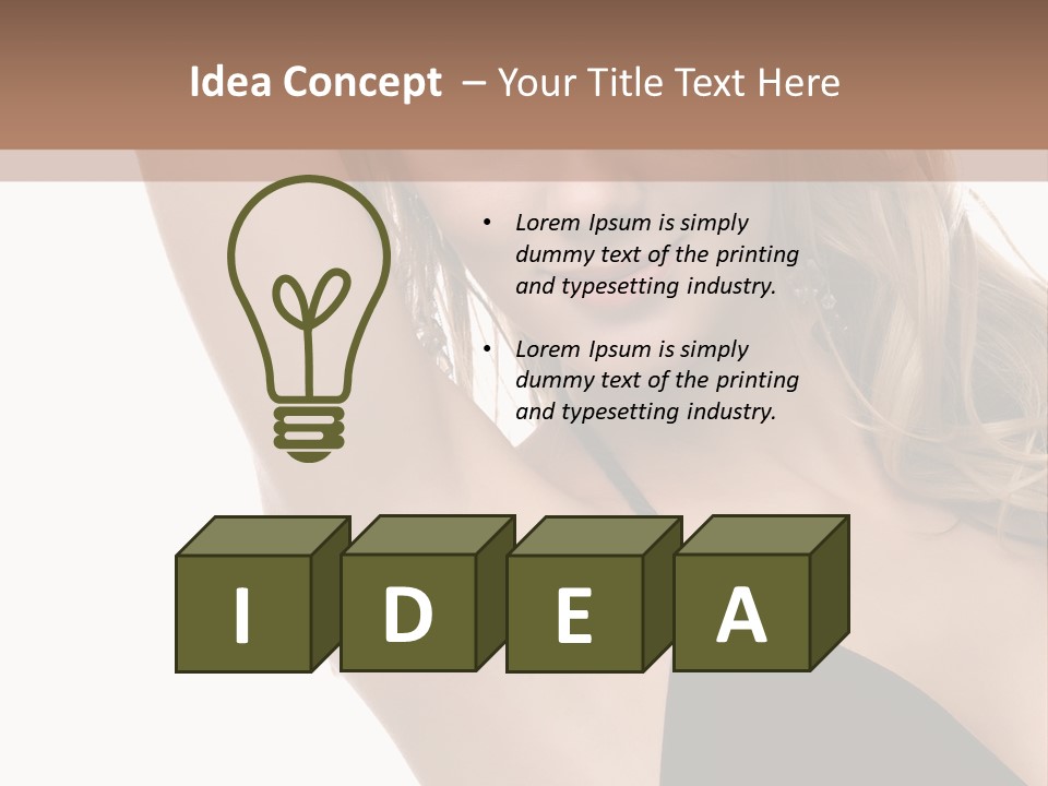 A Woman In A Black Dress Posing For A Picture PowerPoint Template