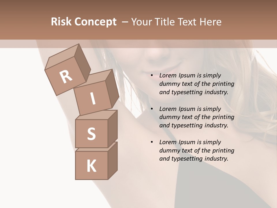 A Woman In A Black Dress Posing For A Picture PowerPoint Template