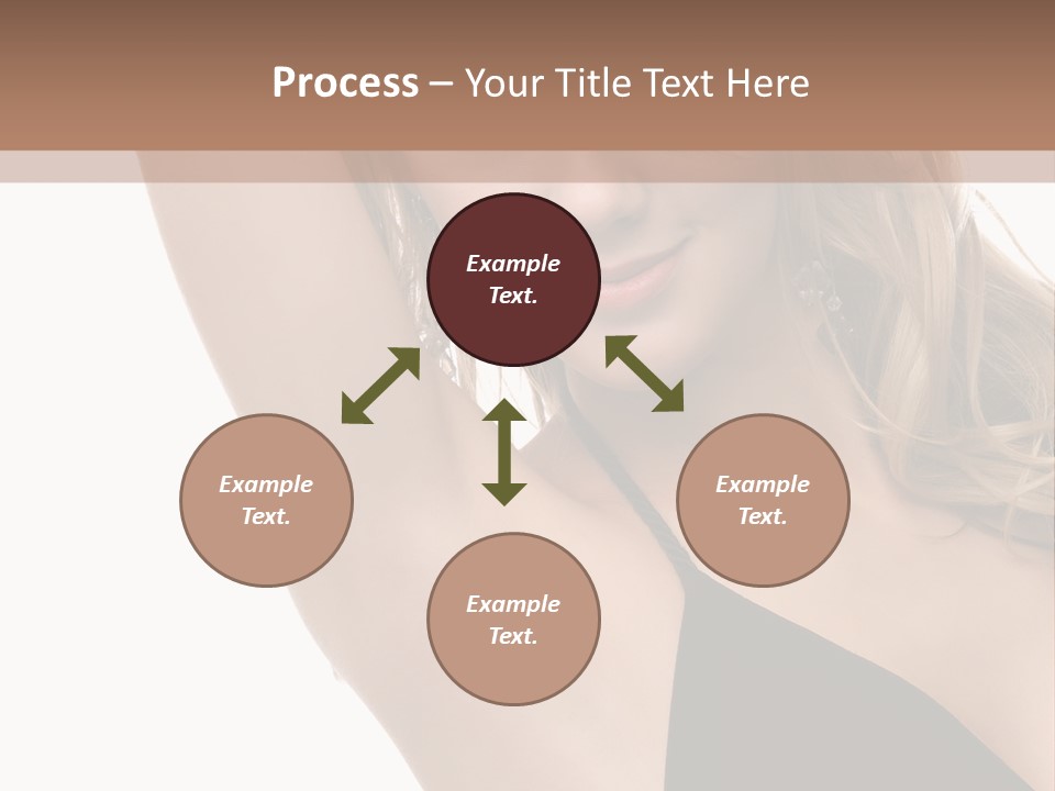 A Woman In A Black Dress Posing For A Picture PowerPoint Template