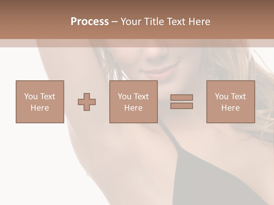 A Woman In A Black Dress Posing For A Picture PowerPoint Template