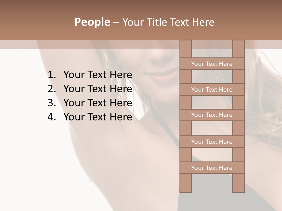 A Woman In A Black Dress Posing For A Picture PowerPoint Template