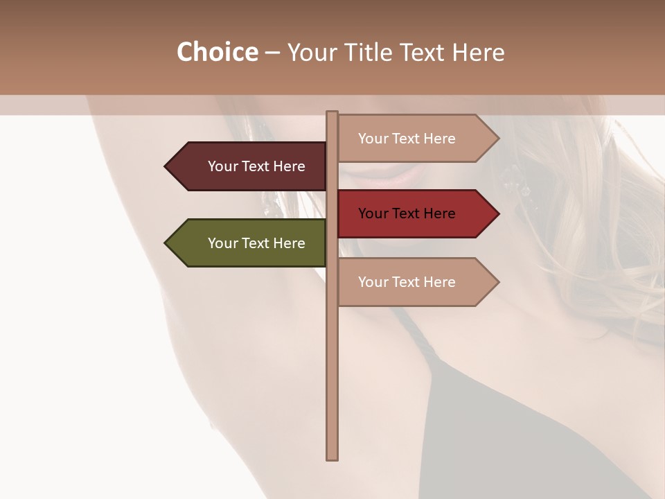 A Woman In A Black Dress Posing For A Picture PowerPoint Template