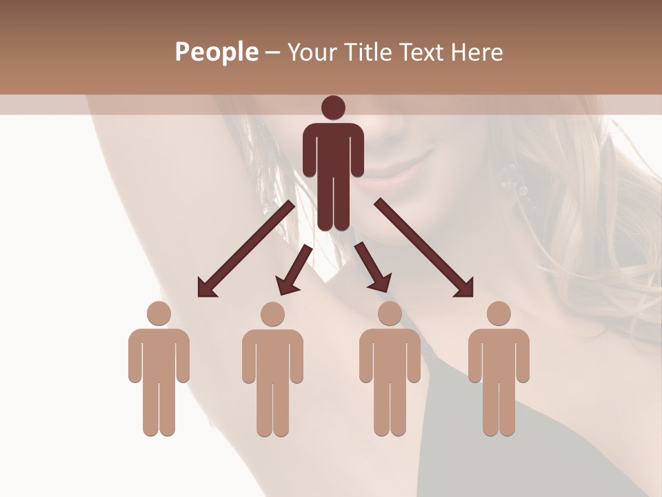 A Woman In A Black Dress Posing For A Picture PowerPoint Template