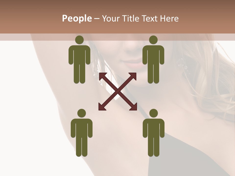 A Woman In A Black Dress Posing For A Picture PowerPoint Template