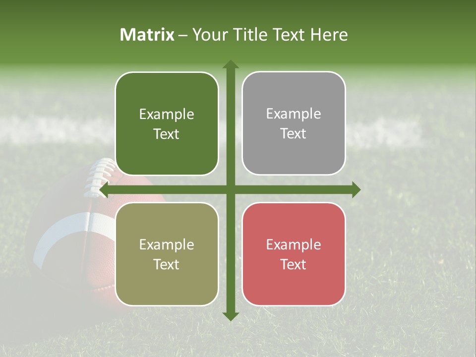 A Football Sitting On Top Of A Lush Green Field PowerPoint Template