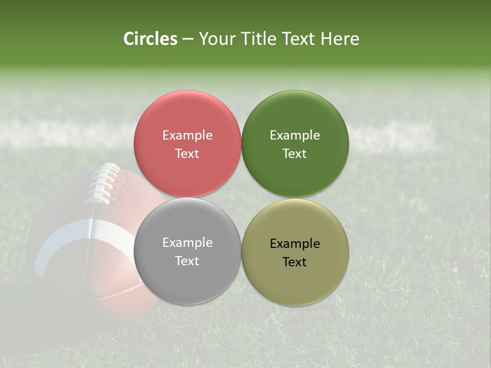 A Football Sitting On Top Of A Lush Green Field PowerPoint Template