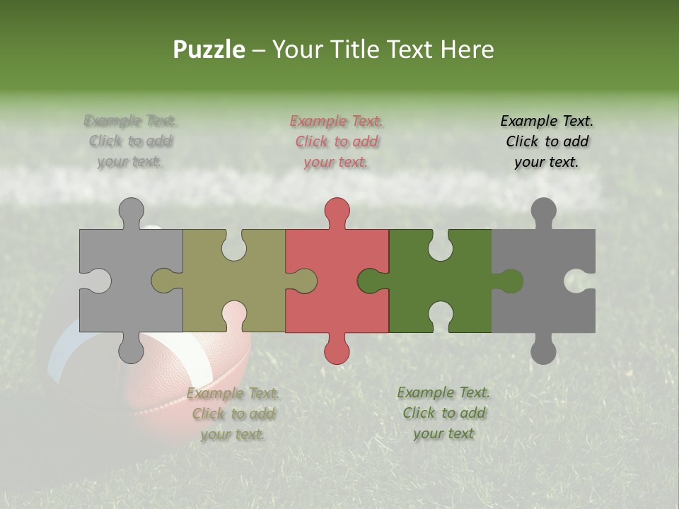 A Football Sitting On Top Of A Lush Green Field PowerPoint Template