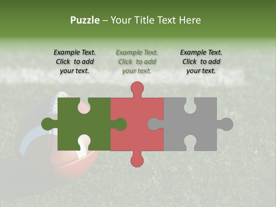 A Football Sitting On Top Of A Lush Green Field PowerPoint Template