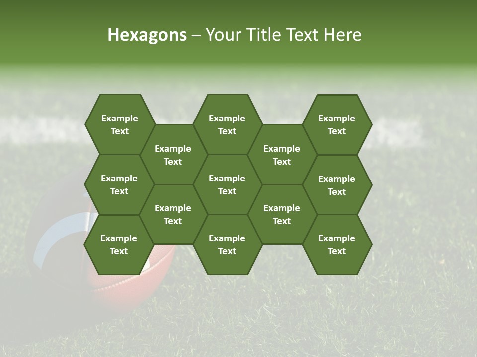 A Football Sitting On Top Of A Lush Green Field PowerPoint Template